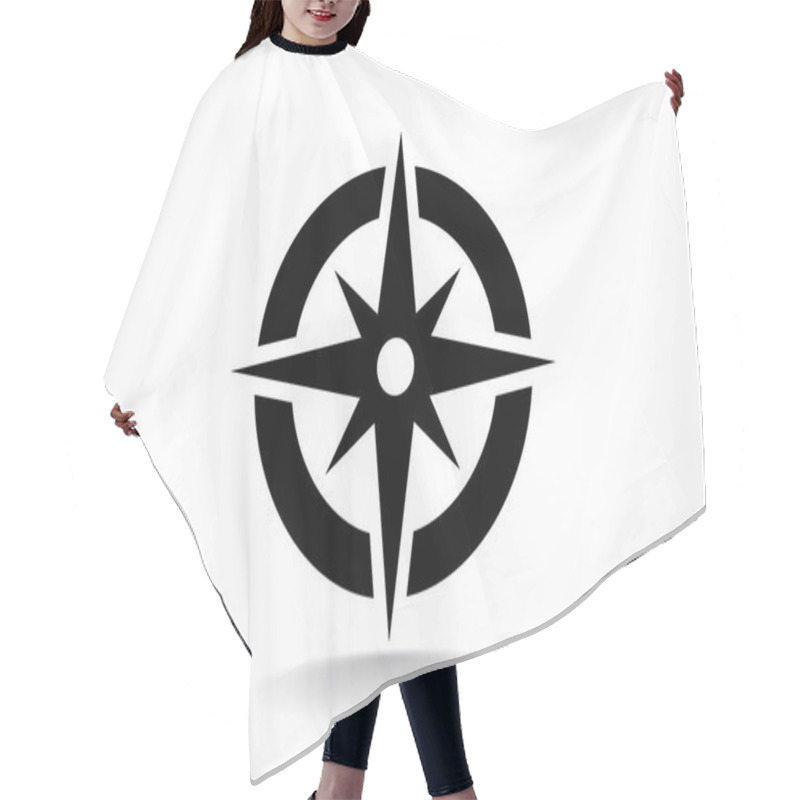 Personality  Compass Web Icon With Wind Rose Hair Cutting Cape