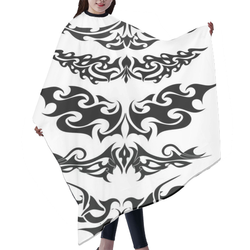 Personality  Patterns Of Tribal Tattoo For Design Use Hair Cutting Cape