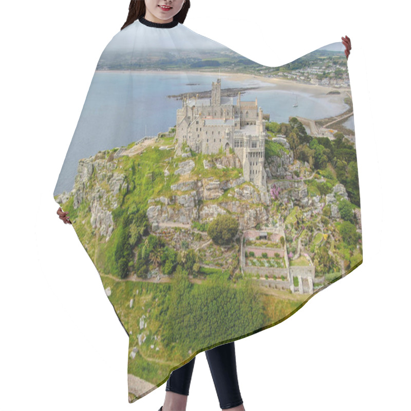 Personality  St Michael's Mount Is A Small Tidal Island In Mount's Bay, Cornwall, England, United Kingdom. Castle And Chapel On The Top Of The Mount.  Hair Cutting Cape