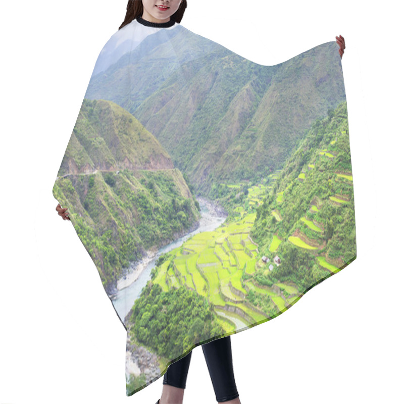 Personality  Rice Terrace Hair Cutting Cape