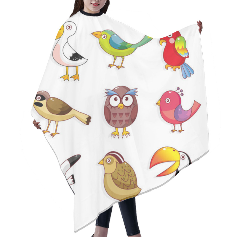 Personality  Cartoon Birds Icon Hair Cutting Cape