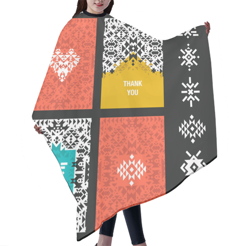 Personality  Vector Abstract Card Templates Hair Cutting Cape