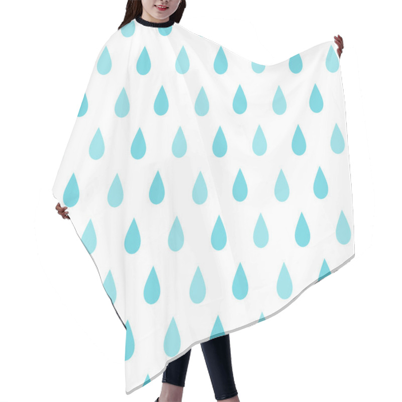 Personality  Rain Seamless Pattern. Flat Design Vector Background Hair Cutting Cape