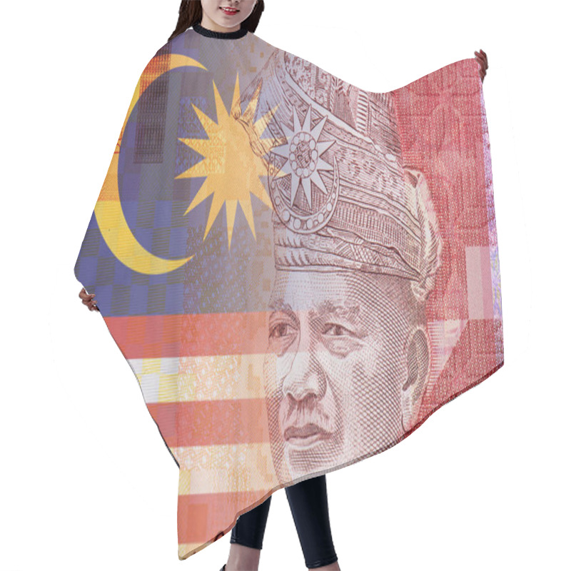 Personality  Close-up Malaysian Money, Malaysian Currency And Portrait Of Abdul Rahman With Malaysian Flag Hair Cutting Cape