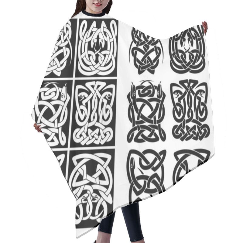 Personality  Snakes And Reptiles Celtic Patterns Hair Cutting Cape