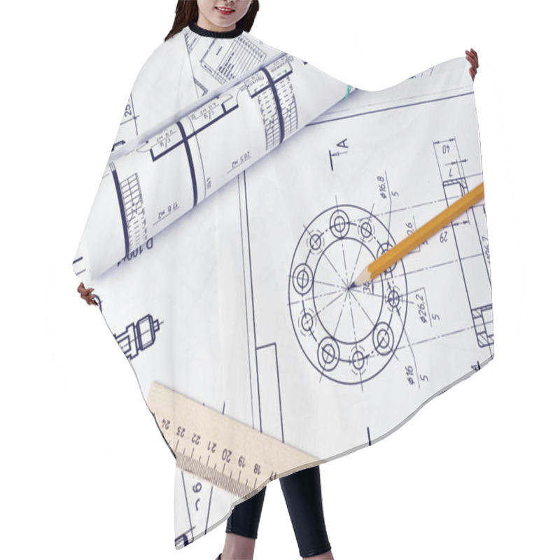 Personality  The Engineering Drawing Hair Cutting Cape