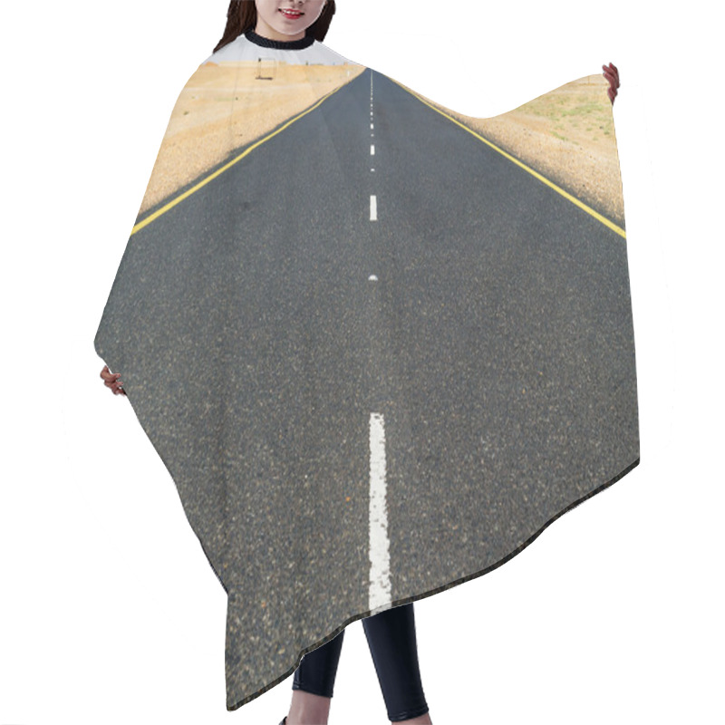 Personality  Road Thru The Sahara Desert In Sudan Hair Cutting Cape