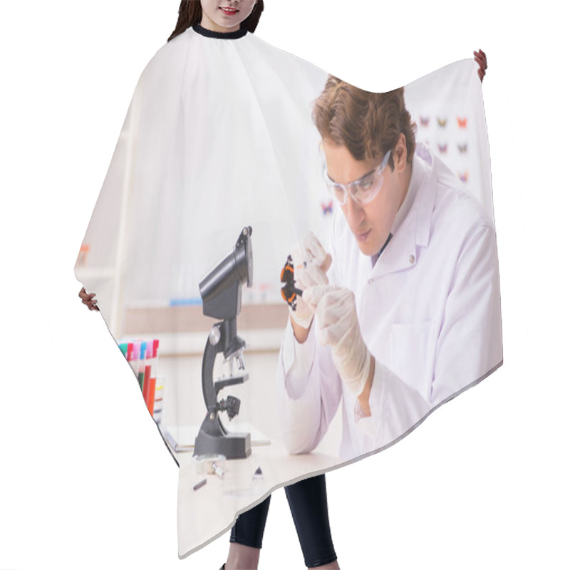 Personality  Scientist Entomologist Studying New Butterfly Species Hair Cutting Cape