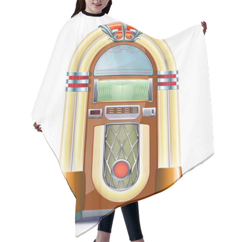 Personality  Classic Juke Box Hair Cutting Cape