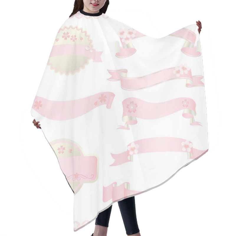 Personality  Spring Ribbon Set Of Cherry Blossoms Hair Cutting Cape