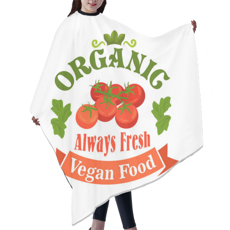 Personality  Organic Vegan Food Tomatoes Icon Hair Cutting Cape