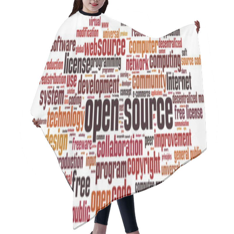 Personality  Open Source Word Cloud Hair Cutting Cape