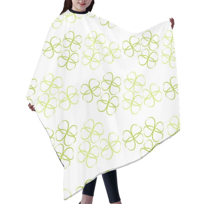 Personality  Pattern Of Flowers Of Green Leaves Or Hearts On White Background Hair Cutting Cape