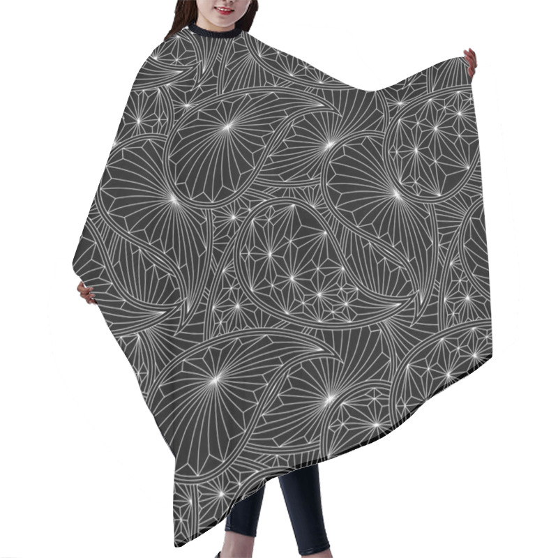 Personality  Seamless Pattern Based On Traditional Asian Elements Paisley Hair Cutting Cape