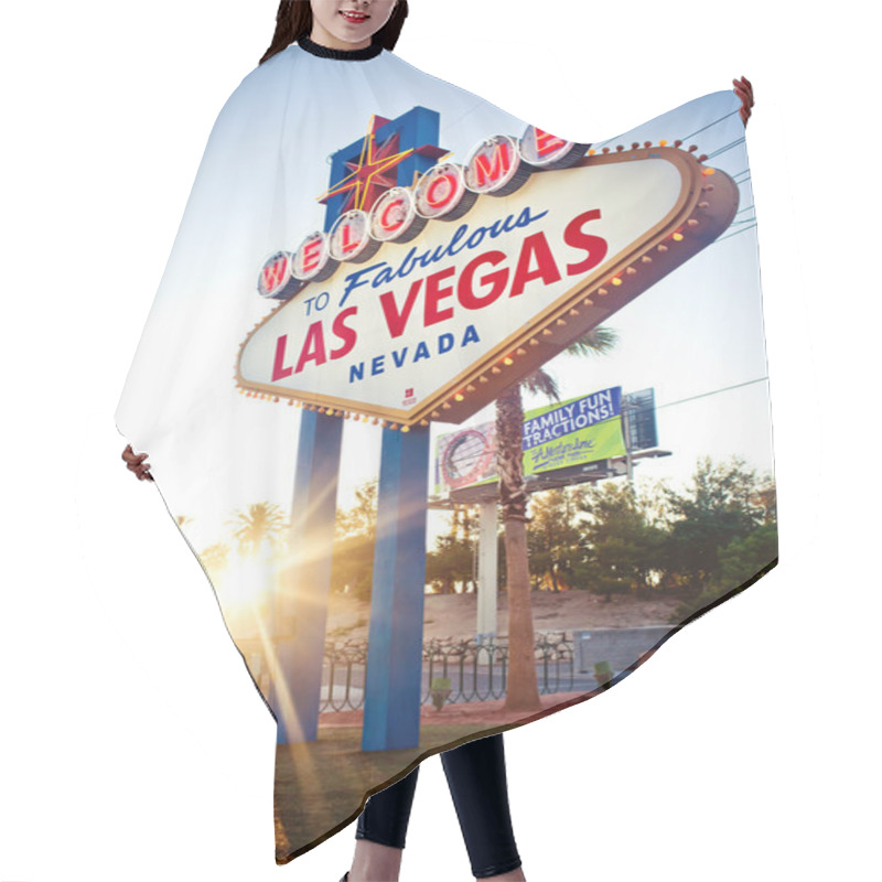 Personality  The Welcome To Fabulous Las Vegas Sign Hair Cutting Cape