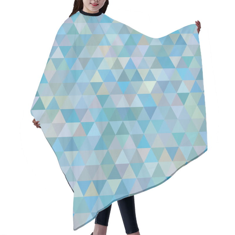 Personality  Abstract Seamless Sample Of The Repeating Triangles Of Elements. Hair Cutting Cape