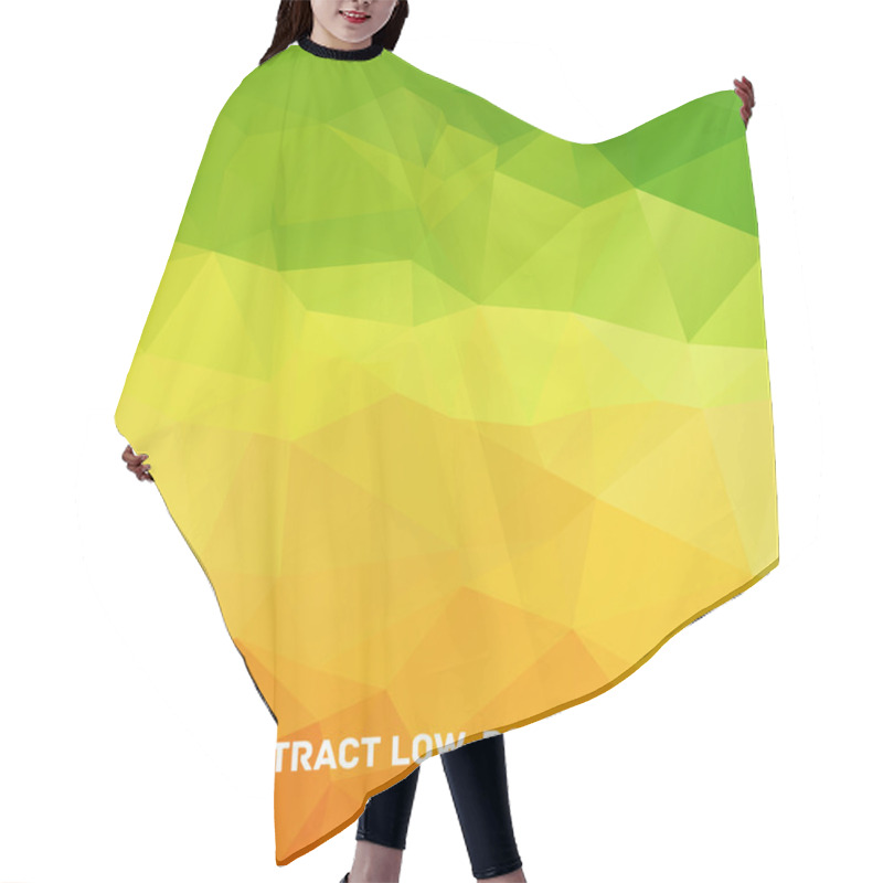 Personality  Vector Abstract Polygonal Green Background Hair Cutting Cape