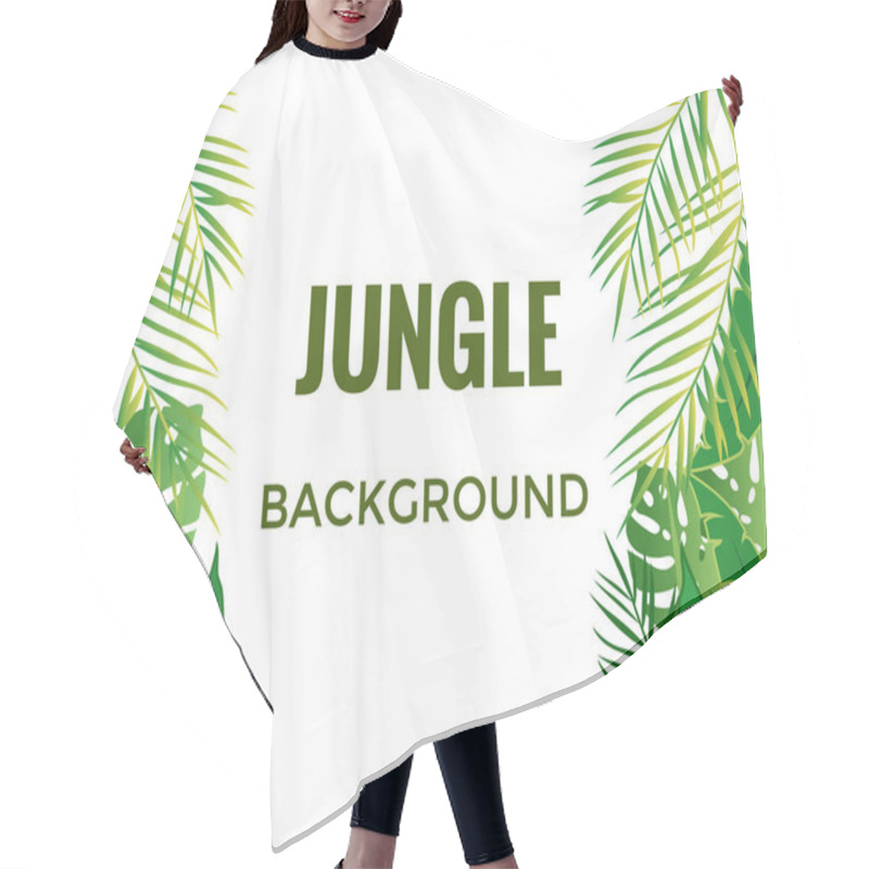 Personality  Jungle Background. Jungle Trees And Plants.  Hair Cutting Cape