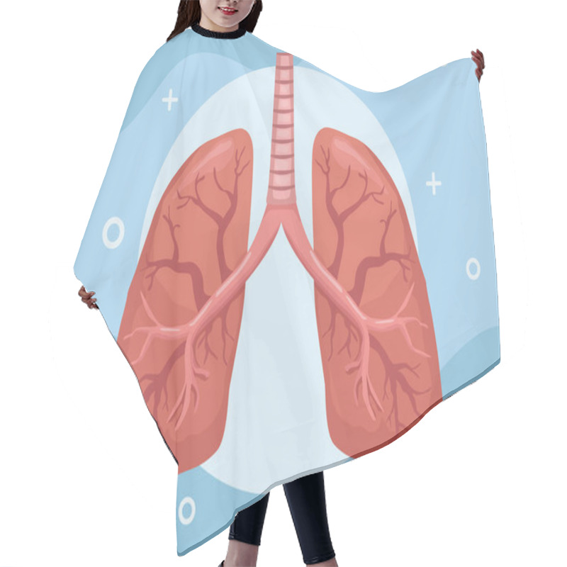 Personality  Realistic Lungs Organ Hair Cutting Cape