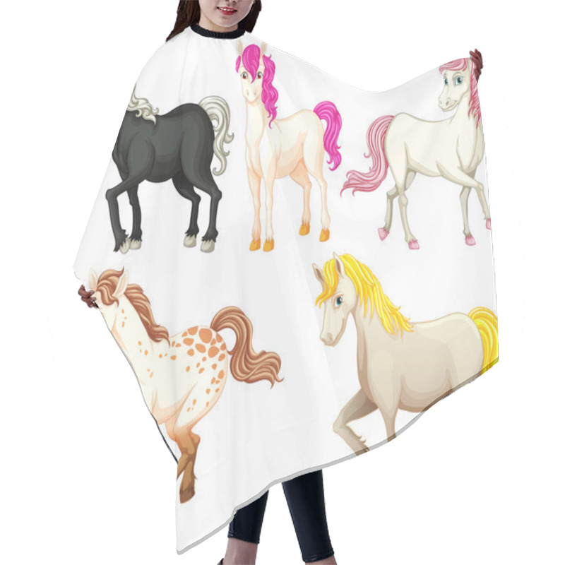 Personality  Horses Illustration Hair Cutting Cape