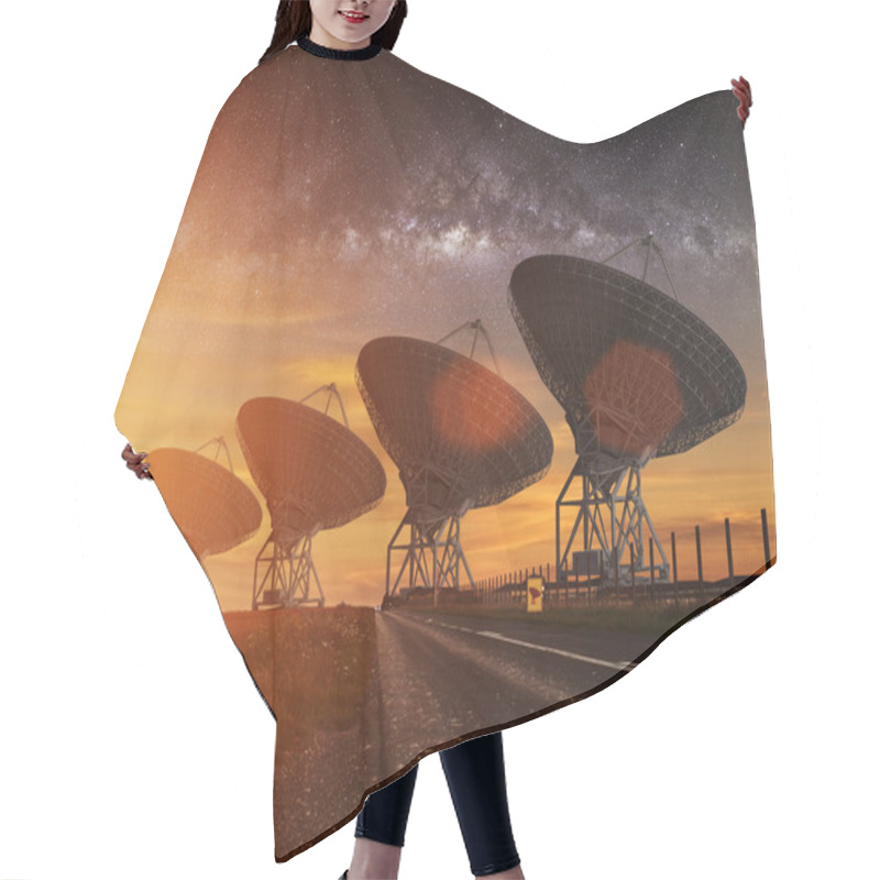 Personality  Radio Telescope View At Night Hair Cutting Cape