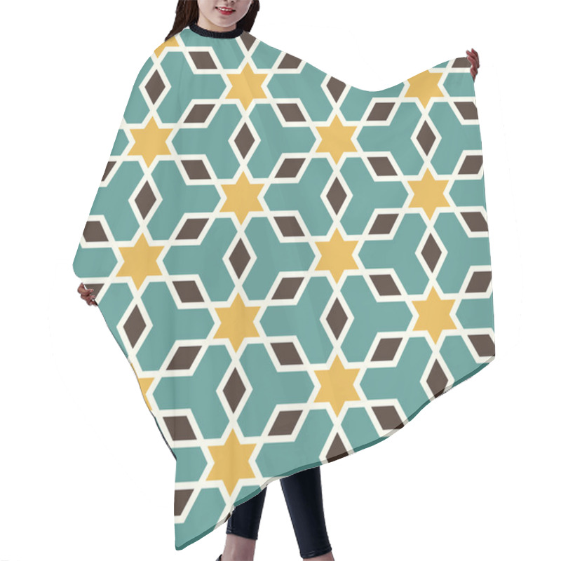 Personality  Arabic Seamless Pattern Hair Cutting Cape