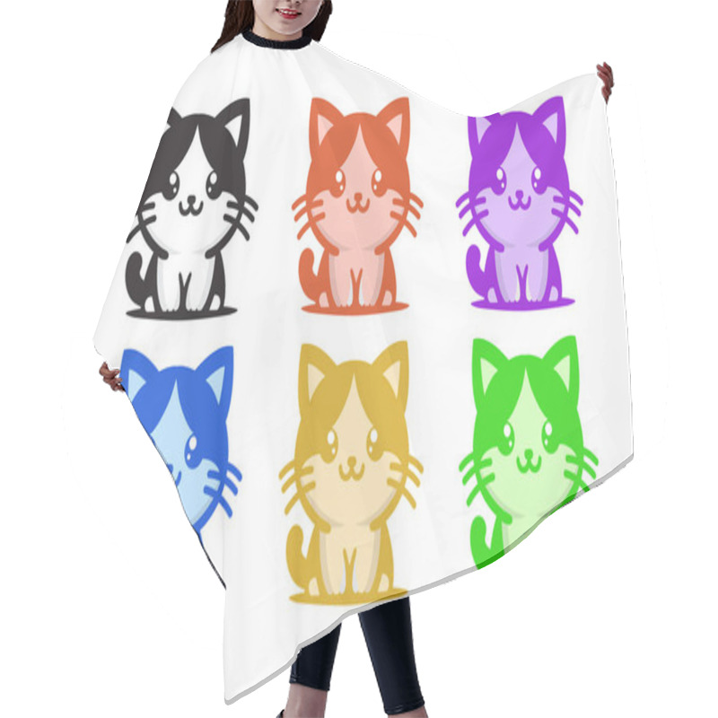 Personality  Vibrant Cat Vector Collection For Creative Projects Hair Cutting Cape