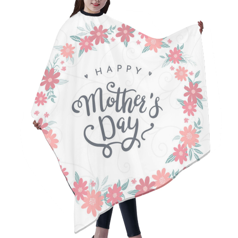 Personality  Cute Hand Drawn Mother's Day Design With Lovely Flowers, Great For Cards, Wallpapers, Banners - Vector Design. Hair Cutting Cape