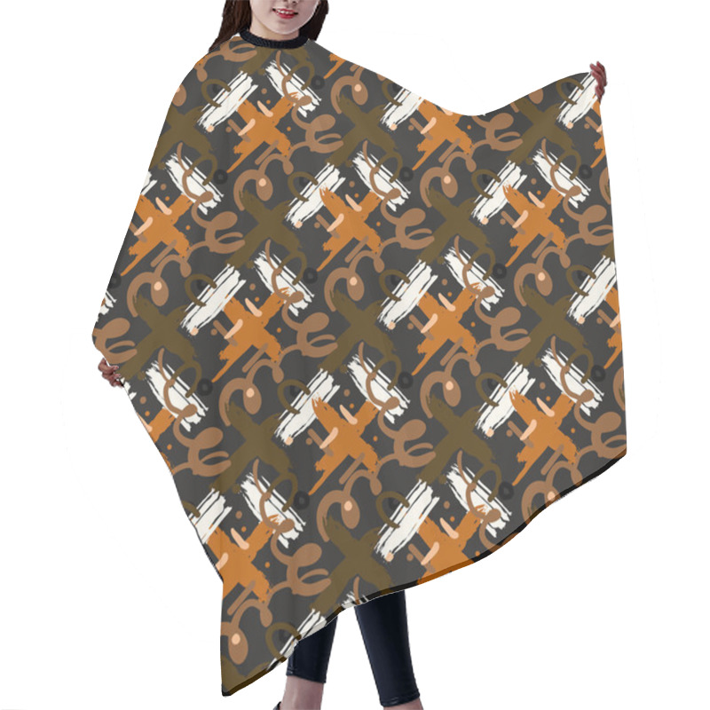 Personality  Abstract Seamless Pattern Hair Cutting Cape