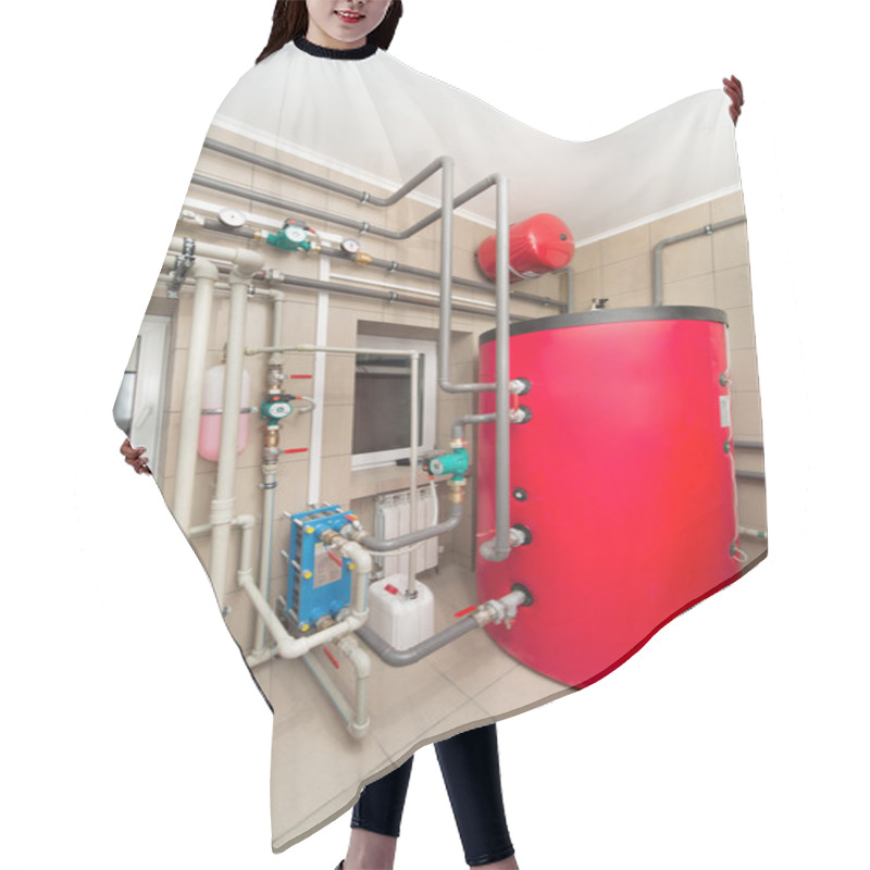 Personality  Boiler Room Equipment With Deep Pumps Hair Cutting Cape