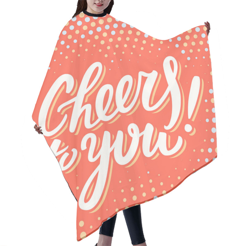 Personality  Cheers To You. Greeting Card. Hair Cutting Cape