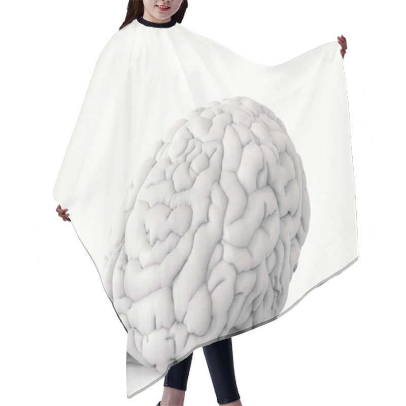 Personality  White Human Brain Hair Cutting Cape