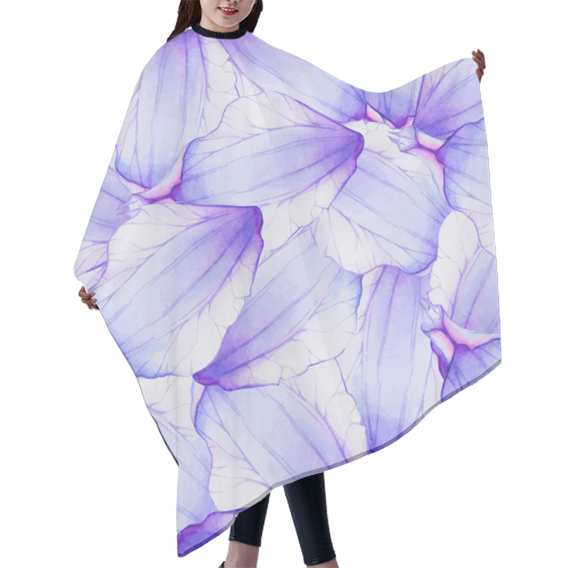 Personality  Pattern With Purple Flower Petals Hair Cutting Cape