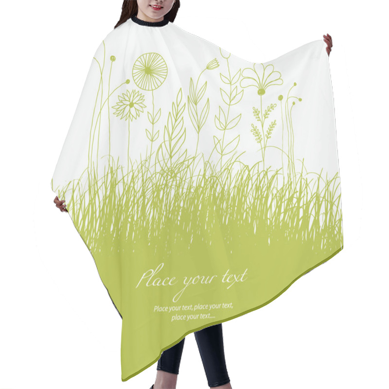 Personality  Floral Background Hair Cutting Cape