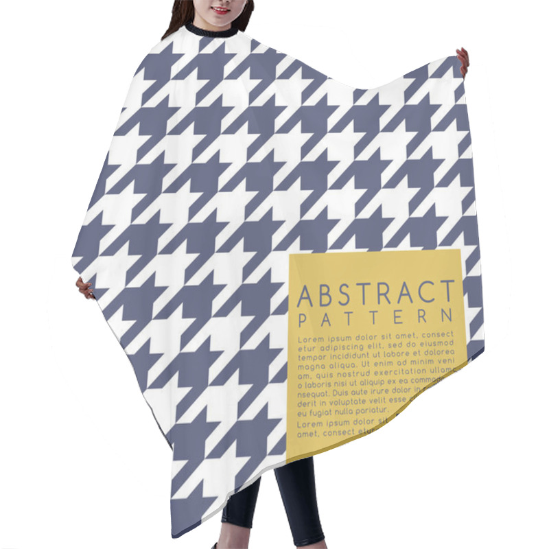 Personality  Fabric Pattern : Hounds Tooth : Vector Illustration Hair Cutting Cape