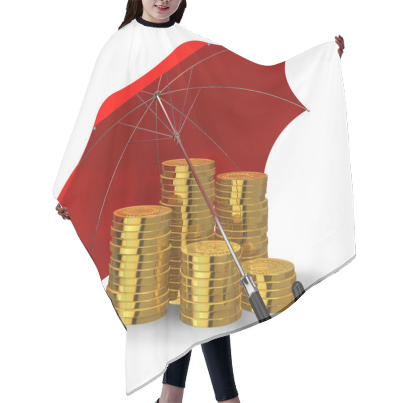 Personality  Financial Stability And Success Concept Hair Cutting Cape