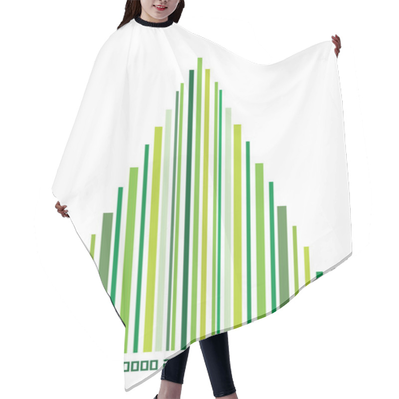 Personality  Bar Code Christmas Tree Hair Cutting Cape