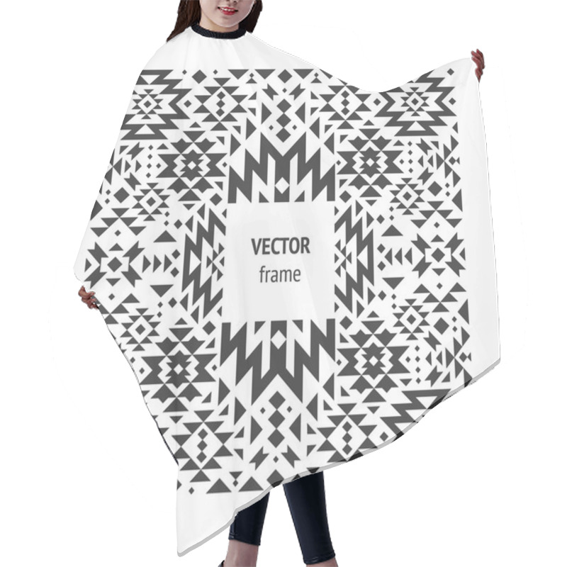 Personality  Vector Abstract Geometric Frame Hair Cutting Cape