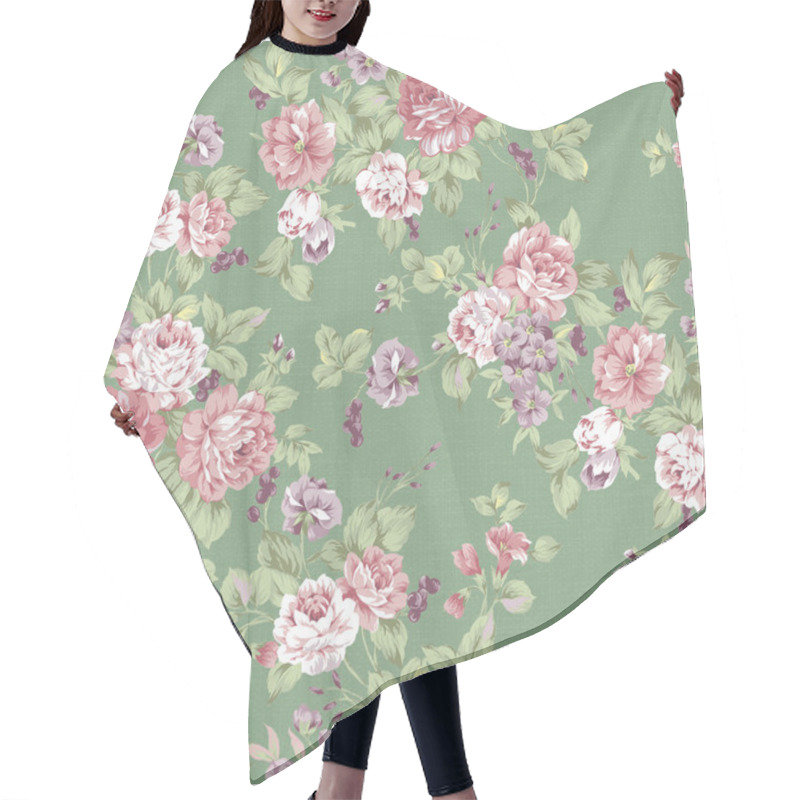 Personality  Seamless Pattern 074 Hair Cutting Cape