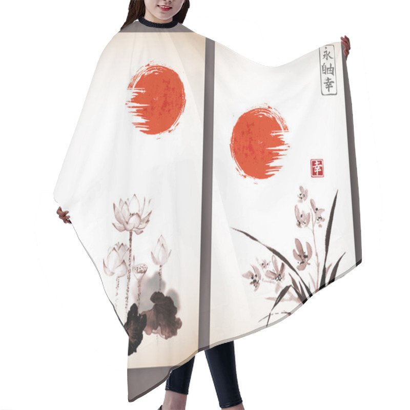 Personality  Set Of Japanese Greeting Cards Hair Cutting Cape