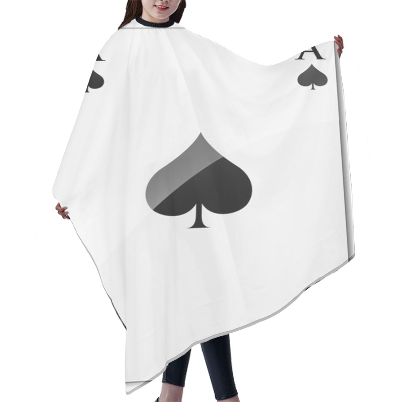 Personality  Vector Ace Of Spades Hair Cutting Cape