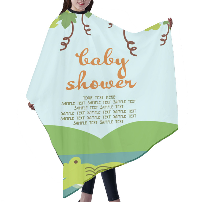 Personality  Baby Shower Card Hair Cutting Cape