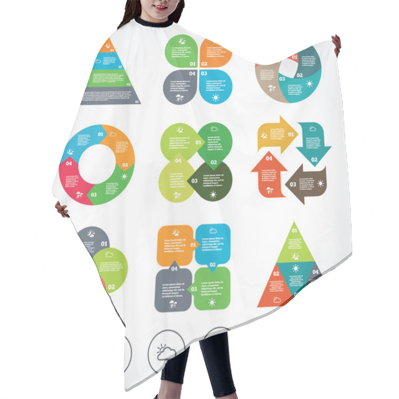 Personality  Cloud And Sun Icons Hair Cutting Cape