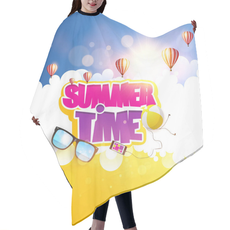 Personality  Summer Time Typography Design Hair Cutting Cape