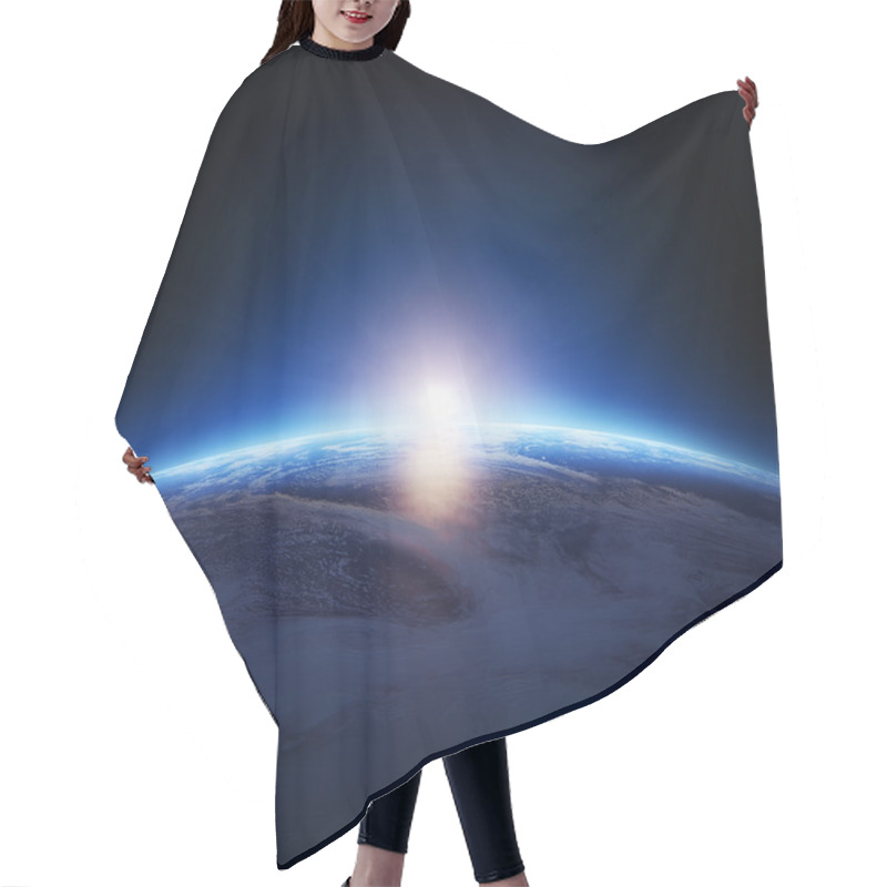 Personality  Earth Sunrise Over Cloudy Ocean With No Stars Hair Cutting Cape