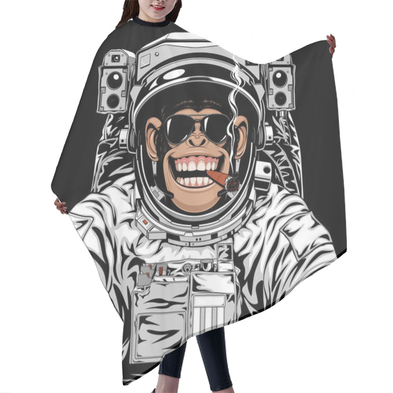 Personality  Monkey Cheerful Astranavt Hair Cutting Cape