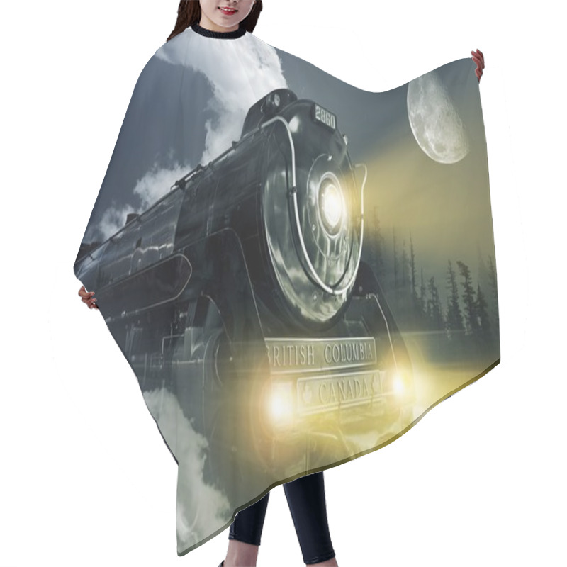 Personality  Hudson Steam Locomotive Hair Cutting Cape