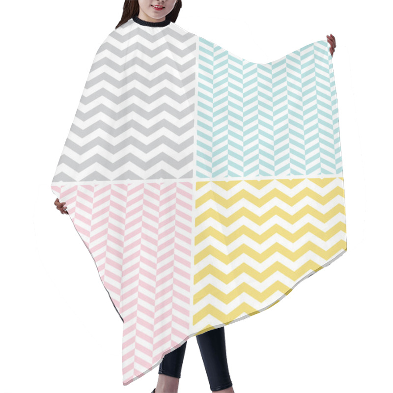 Personality  Seamless Zigzag (Chevron) Pattern Hair Cutting Cape