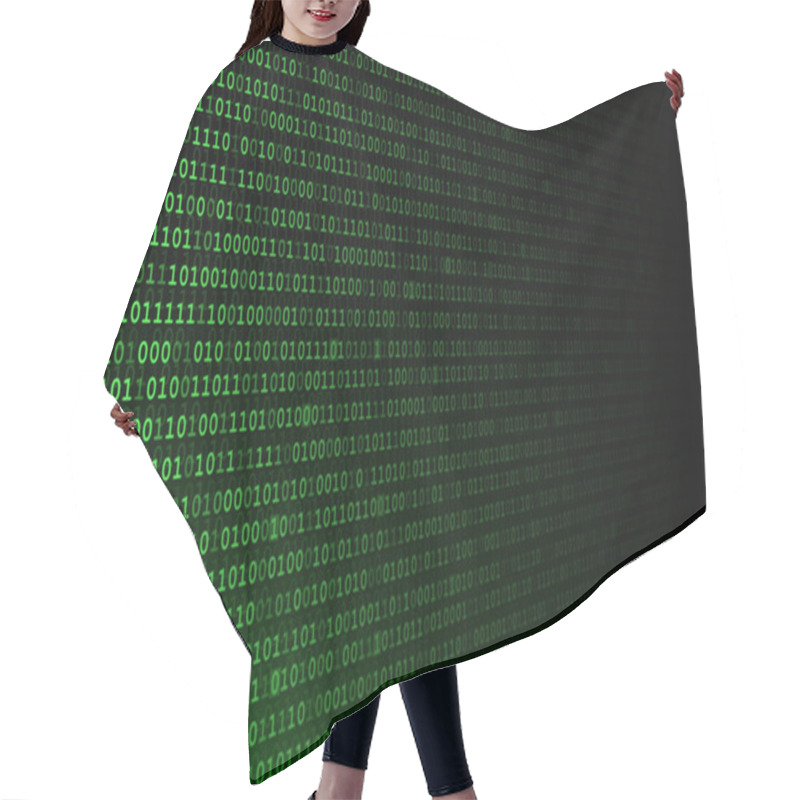 Personality  Fading Binary Background Hair Cutting Cape