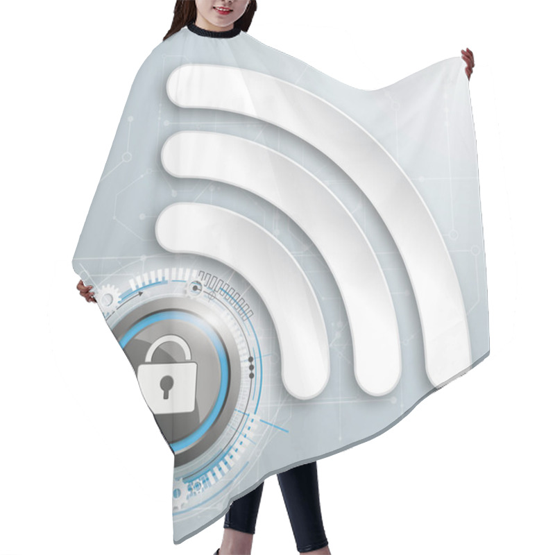 Personality  Infographic Design With WiFi-Symbol Hair Cutting Cape